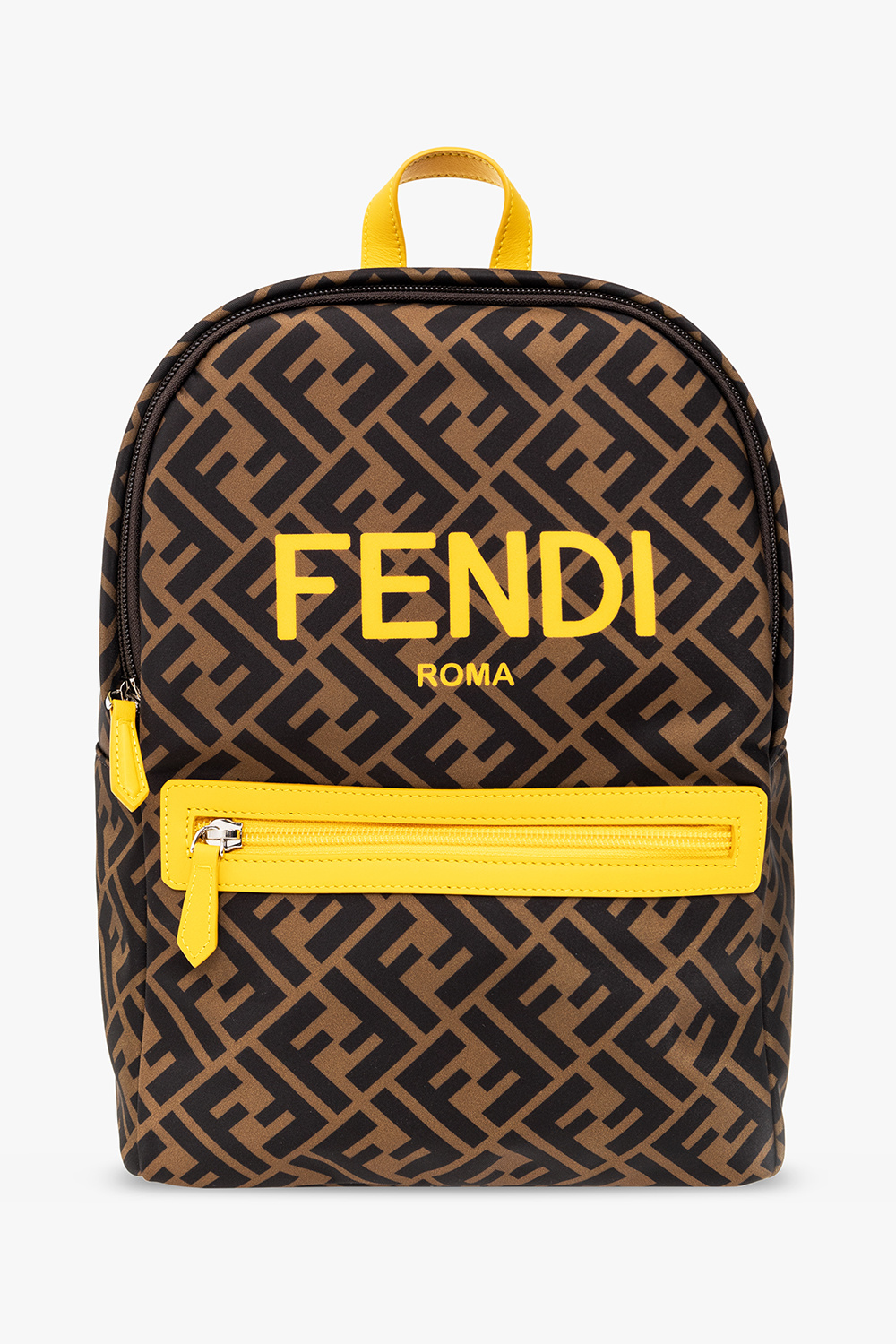 Brown Backpack with logo Fendi Kids - Fendi Kleine 'Kan U' Schultertasche  Violett - SchaferandweinerShops Panama